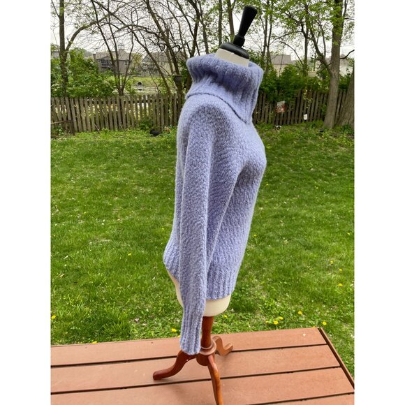 J.Crew Womens Lavender Turtleneck Sweater S/CH Acrylic Wool Blend Ribbed Knit - Picture 4 of 7